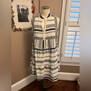 Elan black and white cotton dress